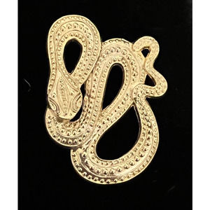 Vintage-inspired "Val" Snake Gold-Tone Slitherin Scales